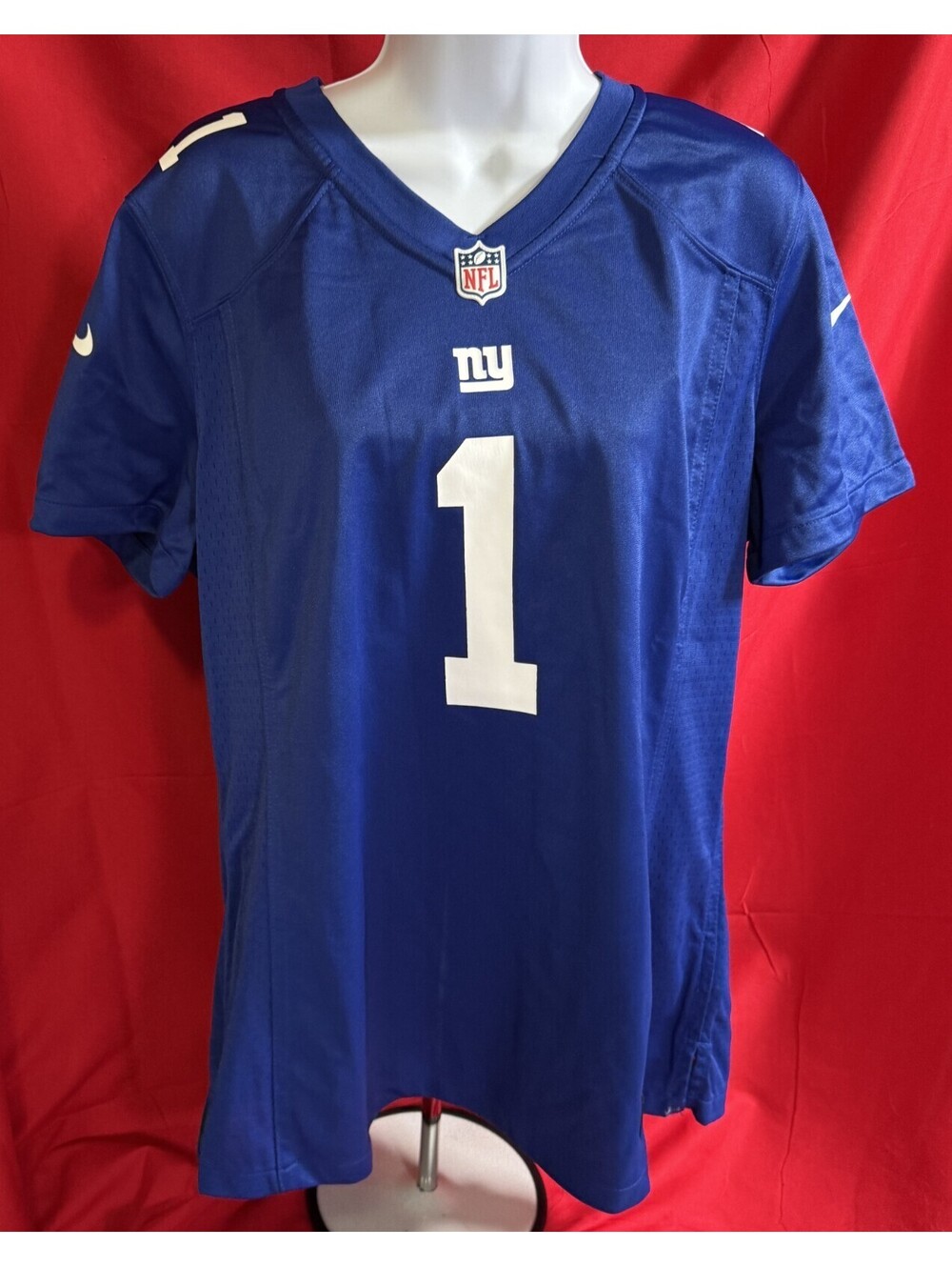 Nike Malik Nabers #1 New York Giants Blue Jersey Womens XL NWT